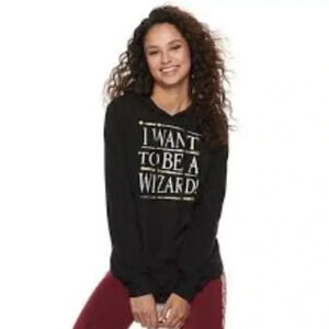 Harry Potter Fantastic Beasts Hooded Shirt Soft Top Women's Size XS NWT